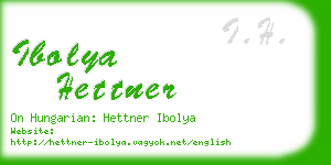 ibolya hettner business card